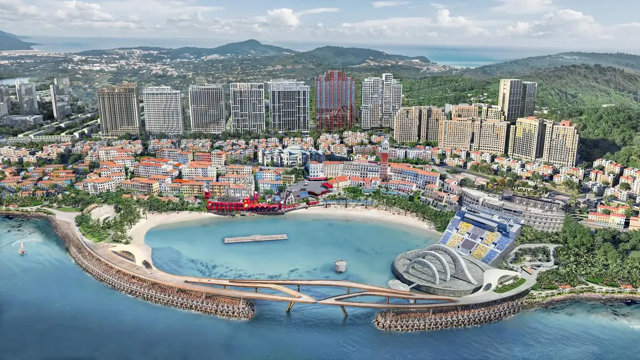 Toàn cảnh Thị trấn Hoàng Hôn và phân khu The Sunset nằm trong tổ hợp Sun Grand City Hillside Residence. Ảnh: Sun Group.