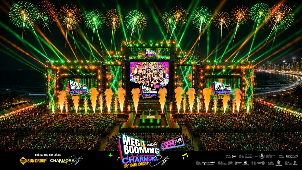 Mega Booming- Charmora City ngày 13/6: Sẵn sàng bùng nổ với màn kết hợp lịch sử của 4 "Anh Tài" và dàn nghệ sĩ cực khủng.