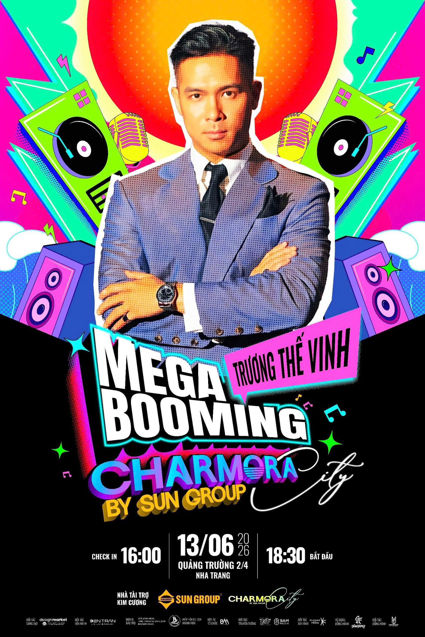 TRƯƠNG THẾ VINH CHÍNH THỨC GÓP MẶT TẠI MEGA BOOMING – CHARMORA CITY Ngày 13/06 này, Trương Thế Vinh sẽ chính thức xuất hiện tại sân khấu Mega Booming – Charmora City, hứa hẹn mang đến những tiết